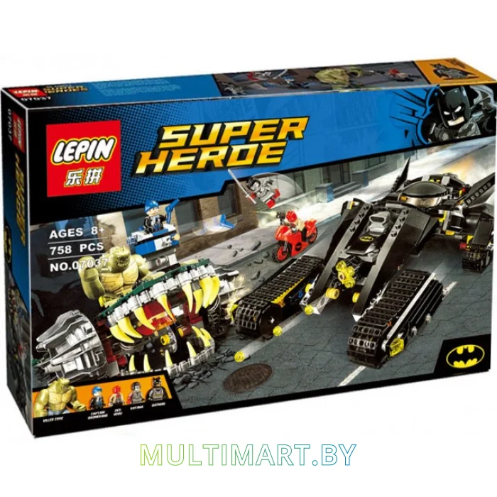 Конструктор Lepin 07037 Бэтмэн: убийца Крок (758 деталей)